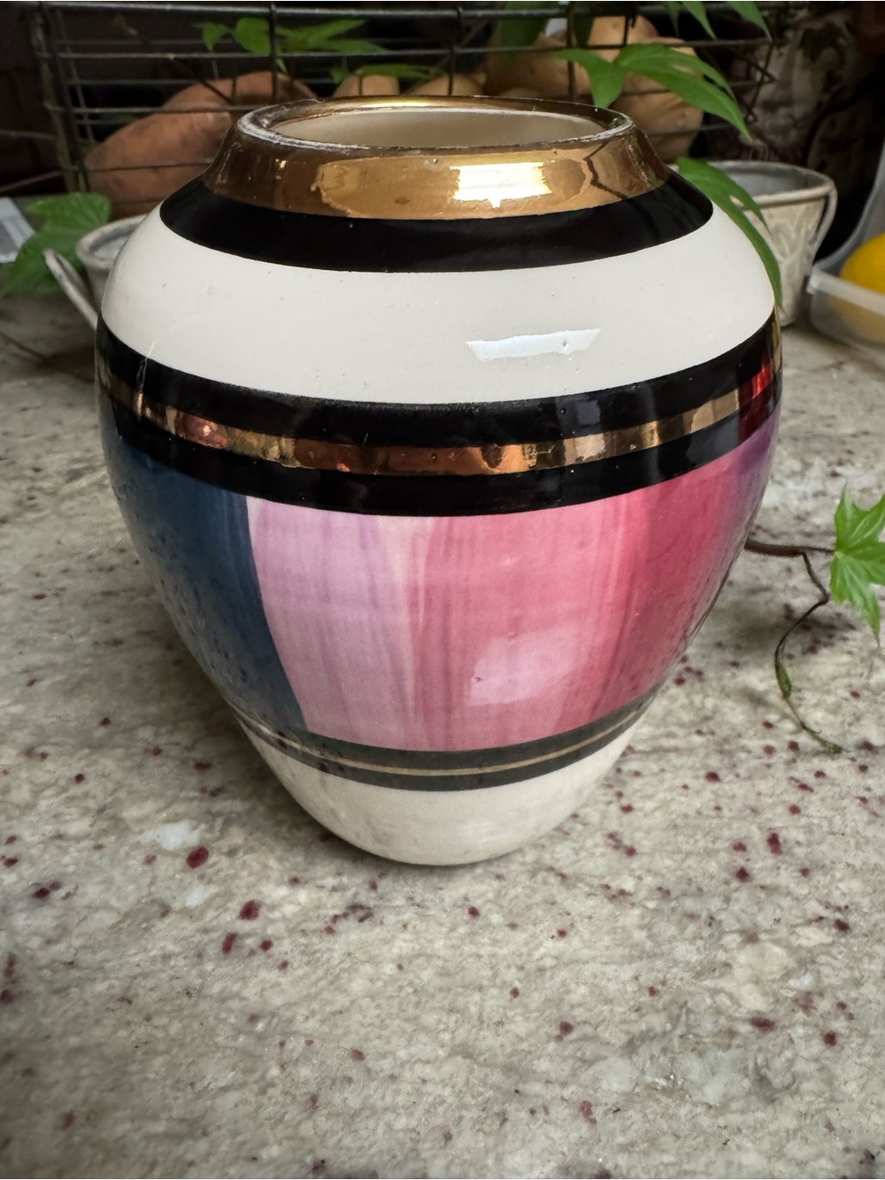 Vintage Mark Nowak Raku Pottery Vase Signed by Artist